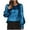 Blue, variant on Yuyuzo Womens Puff Long Sleeve Shirts Round Neck Dressy Casual Blouses Loose Fitted Work Office Top