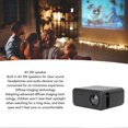 thumbnail image 4 of Mini projecteur multifonction HD 1080P, Wi-Fi, sans fil, filaire, télécommande, USB, portable, home cinéma, 100-240 V, noir, prise UE, 4 of 4