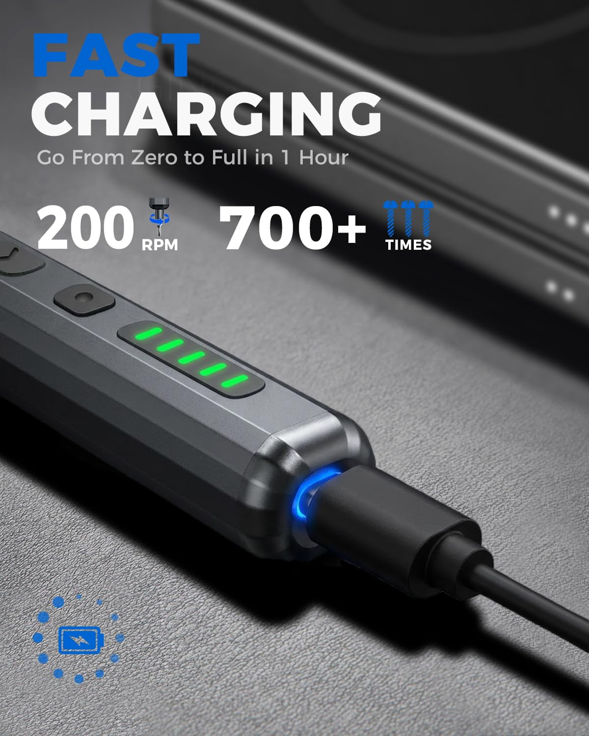 Mini Electric Screwdriver Set 140-in-1:  Small Cordless Electric Screwdriver - 124 Precision Bits, 5 Torque Settings, LED Light, Magnetic Power Screwdriver Repair Tool Kit for PC, RC, and Electronics
