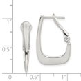 thumbnail image 3 of White Sterling Silver Earring J-Hoop Women'S 18 mm 16, 3 of 3