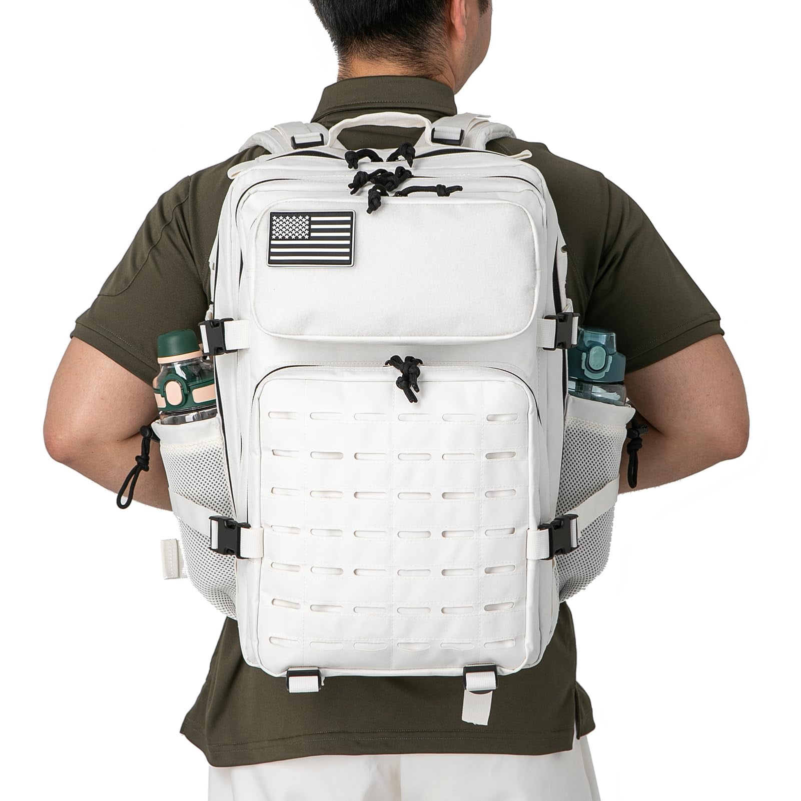QT&QY 45L Outdoor Backpack for Men Crossfit Molle Hiking Daypack Travel Rucksack 3 Day Camping Pack