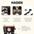 thumbnail image 4 of Haden Barista Brew Espresso Coffee Machine w/Froth Function, Black & Copper, 4 of 11