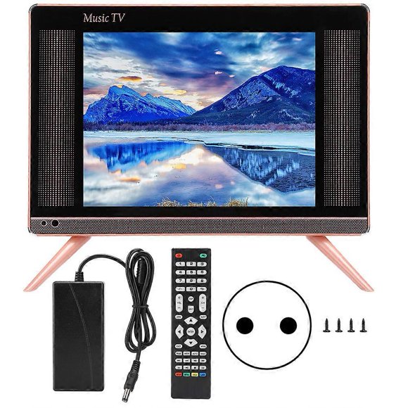 17 inch High Definition LCD TV Portable Mini Television with Bass Sound Quality 110-240V (EU)