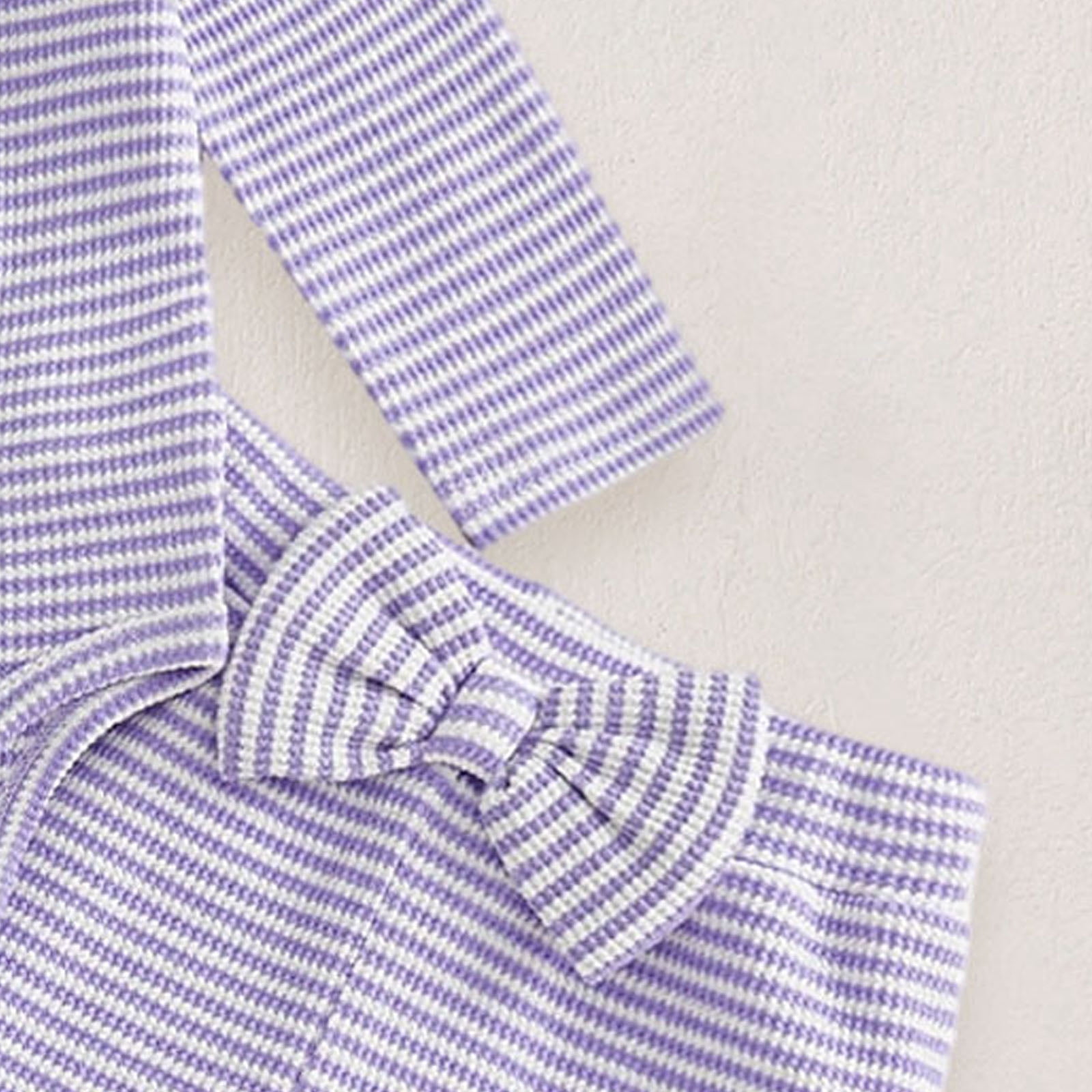 Faraee Newborn Baby Girl Clothes Rib Knit Romper Long Pants Headband Baby Clothes Letter Embroidery Summer Infant 3Pcs Outfit Purple 6-12 Months