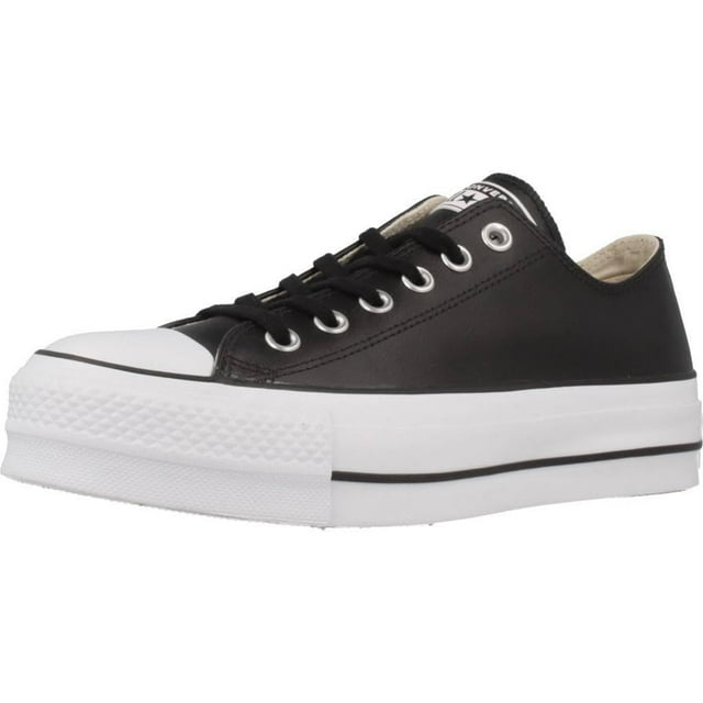 Converse Chuck Taylor All Star Lift Plateforme LO Femmes, Espadrilles Cuir Noir