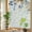 Blue Beige, variant on Orange Blue Botanical Privacy Window Film,Decorative Stained Glass Window Film,Weeping Fall Eucalyptus Leaves Rustic Resuable Rainbow Static Cling for Home Bathroom Living Room Glass Door 17.7"x39.3"