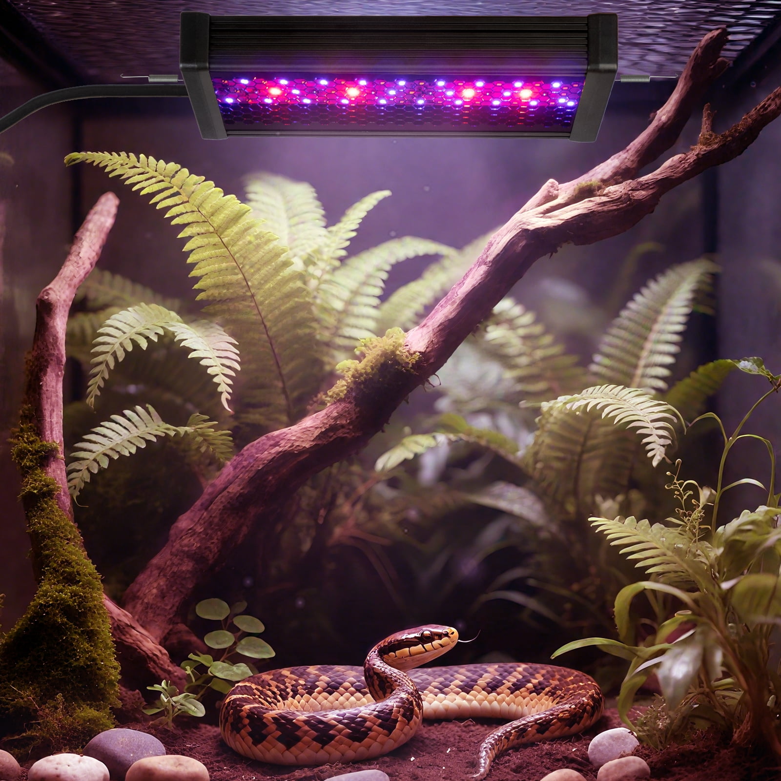24W Dimmable Reptile UVB Light Bar Provides Essential UVB Radiation For a Variety of Reptile Pets