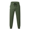 thumbnail image 2 of Fgnfyis Trousers Fashion Casual Length Full Mid Waist Pocket Pant Men's Solid Pencil Men's Pants Cargo Pants for Men Green XL, 2 of 9