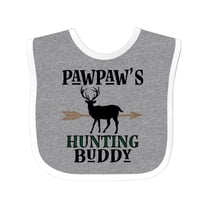 Inktastic Pawpaw Hunting Buddy Bow Hunter Boys or Girls Baby Bib