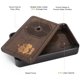 thumbnail image 4 of Bandeja de té con gongfu de bambú de 15 pulgadas con drenaje de agua, bandeja de té chino de kung fu, juego de regalo, 4 of 7