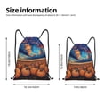 thumbnail image 4 of Drawstring Backpack Sports Gym Bag for Women Men, Vibrant Skies Pumpkin Harvest Water Resistant Drawstring Bags for Sports, Gym, Travel, Swimming, Beach, 4 of 8