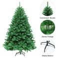 thumbnail image 4 of Christmas Tree Artificial with Plastic Stand Home Office Christmas Holiday Decoration, Green, 4 of 6
