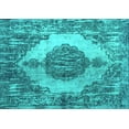 thumbnail image 1 of Ahgly Company Machine Washable Indoor Rectangle Abstract Turquoise Blue Contemporary Area Rugs, 6' x 9', 1 of 4
