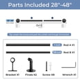 thumbnail image 6 of 1 Inch Industrial Adjustable Curtain Rod for Windows 28 to 48,Indoor/Outdoor Pipe Wrap Around Curtain Rod, 6 of 9