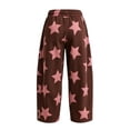 thumbnail image 3 of Uvwlwu Women Star Print Wide Leg Sweatpants Elastic Drawstring Waist Loose Casual Pants With Side Pockets For Daily Lounge Relaxed Everyday Outfits,XL, 3 of 5