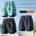thumbnail image 3 of ZIORGSHF Adult Men's Swimming Trunks 2025 Summer New Double Layer Anti-embarrassment Men's Swimsuit Plus Size Three-point, 3 of 4
