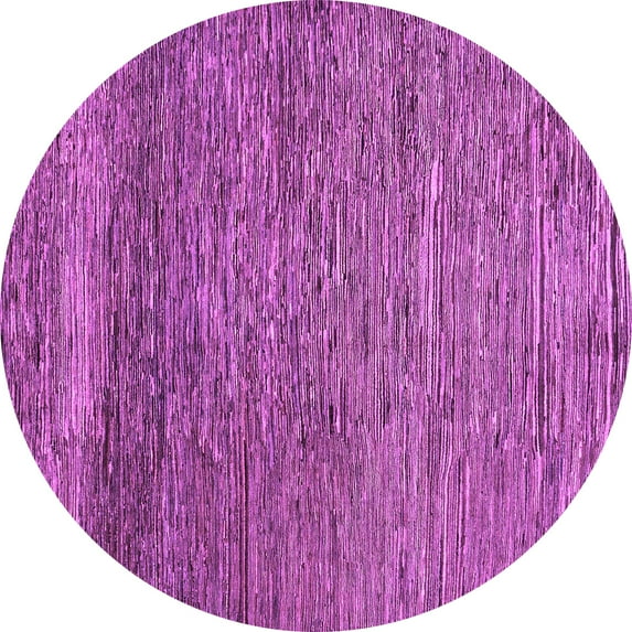 Ahgly Company Indoor Round Abstract Purple Modern Area Rugs, 8' Round
