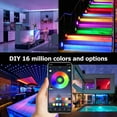 thumbnail image 3 of 49.2ft Bluetooth LED Strip Lights with 44 Keys Remote Control Ultra-Long RGB Color Changing Rope Lights,Wireless Smart App Controlled Bedroom Lights,SMD 5050 Flexible Bright Light Strip, 3 of 8