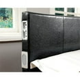 thumbnail image 2 of Furniture of America Basonne Faux Leather Twin Platform Bed in Espresso, 2 of 4