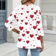 thumbnail image 6 of Gamivast Women's Blouses & Button-Down Shirts Floral Print V-Neck 3/4 Sleeve Tops Boho Tops Loose Fit Spring Tunic Tops for Women Casual, 6 of 7