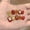 L, variant on New Year's lion wearing armor pure handmade short high-end fireworks cat eye manicure removable nail piece cute burgundy