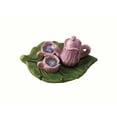 thumbnail image 4 of Miniature Fairy Garden Furniture set:  Leaf Bistro Set with Tea Set for Fairies and Garden Gnomes, 4 of 8