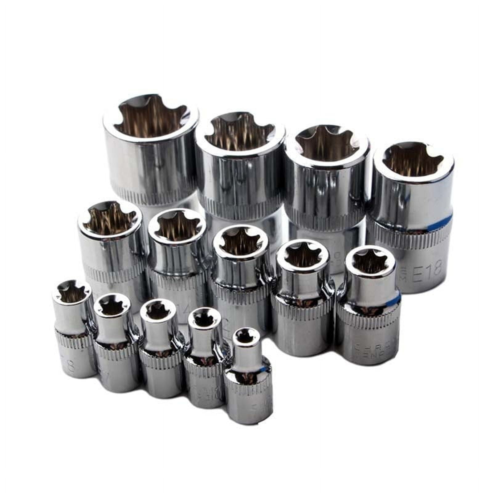 14PCS Female E Star Torx Socket Set E4-E24 E-Torx External Hex Socket Insert Nut