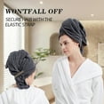 thumbnail image 4 of Microfiber Hair Towel, Hair Drying Wrap, Super Absorbent Large Size for All Hair Types Including Long Curly Thick Hair, Lightweight Quick Drying Elastic Band Stay-Put Design, Soft Durable Polyester, 4 of 9