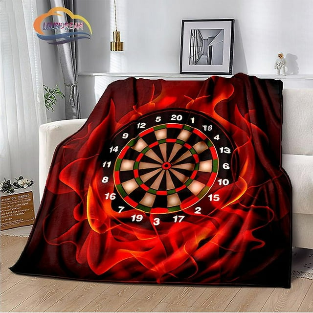 Fashion Dartboard Series Blanket Ice And Fire Soft Darts Pattern Portable Flannel Sofa Or Bed Dart Backboards