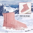 thumbnail image 2 of JOSINY Women's Snow Boots,Classic Fur Lined Ankle Bootie Warm Short, Color Pink - Size: 10, 2 of 5