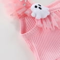 thumbnail image 6 of WIBACKER Toddler Baby Girl Halloween Princess Dress Ruffle Sleeveless Summer Tutu Dresses Tiered Ruffle with 3D Pumpkin Tulle Sundress 1-6Y, 6 of 10