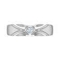 thumbnail image 3 of 0.12 Carat Mens Diamond Solitaire Wedding Band Ring in 14K White Gold (Ring Size 13) (SI1-SI2 Clarity), 3 of 5