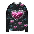 thumbnail image 5 of NuoCaiYun Womens Valentine's Day Sweatshirt Cute Love Heart Grahic Print Lover Gift Long Sleeve Pullover Tops, 5 of 6