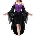 thumbnail image 2 of Goth Dress for Women 2026 Retro Cocktail Batwing Halloween Evening Fashion Plus Size Renaissance Medieval Dresses Dark Purple 2XL, 2 of 7