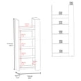 thumbnail image 2 of Modern Walnut 5-Tier Open Bookcase for Home & Office Display Storage Shelf, 2 of 7