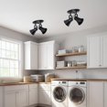 thumbnail image 4 of SEEBLEN Black Kitchen Lighting Fixtures Ceiling, 2-Light Adjustable Track Light, Flush Mount Directional Ceiling Light for Hallway, Dining, 4 of 9