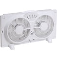 thumbnail image 1 of Ventilador Genesis Twin, reversible, de alta velocidad, con flujo de aire, blanco, 1 of 8