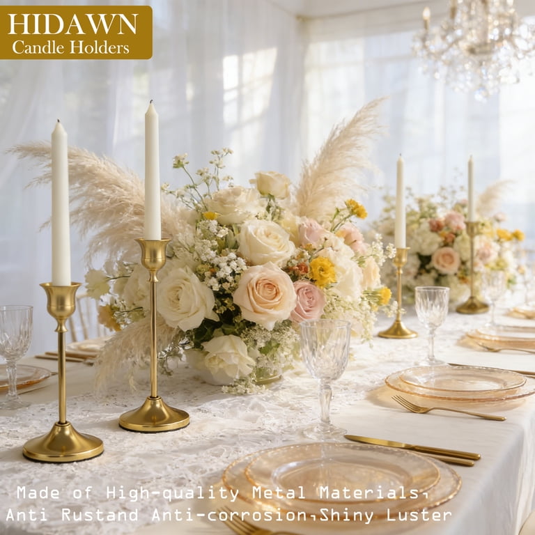 Hidawn Gold Metal Candlestick Holders, Set of 9 photo 5