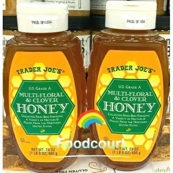 2 Packs  Multi-Floral & Clover Honey U.S. Grade A 24 oz Each Pack