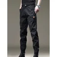 thumbnail image 2 of Pantalones cargo para hombre, pantalones negros para hombre, ajustados, para trabajo, de algodón, de color gris, para otoño, nuevos, de lujo, baratos, con venta al por mayor, tallas grandes, para call, 2 of 4
