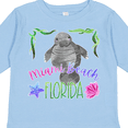 thumbnail image 4 of Inktastic Miami Beach Florida Cute Swimming Manatee Boys or Girls Long Sleeve Toddler T-Shirt, 4 of 5