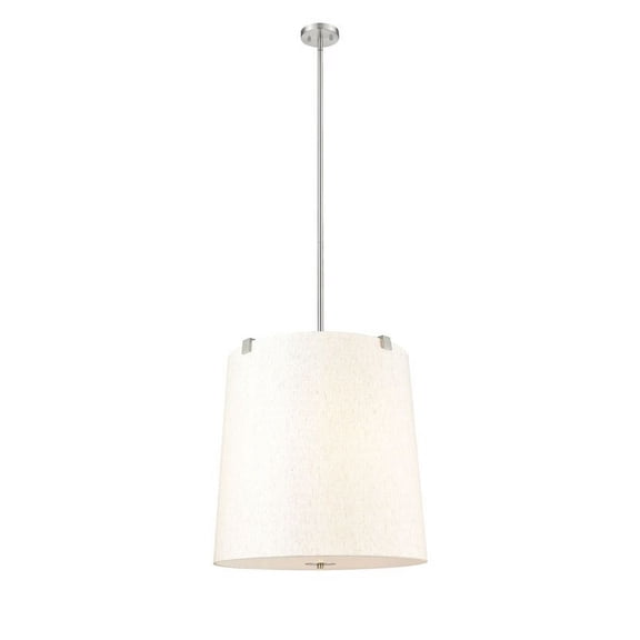 3502P24-BN-Z-Lite-Weston - 6 Light Pendant In Industrial Style-24 Inches Tall and 24 Inches Wide-Brushed Nickel Finish