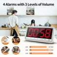 thumbnail image 5 of VOCOO Digital Kitchen Timer, Large LED Display, Magnetic Backing, Countdown/Countup, 3 Brightness Levels, White/Grey, 5 of 7