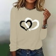 thumbnail image 2 of Women's Sweatshirts Knit Tops for Women Long Sleeve Women's Printed Round Neck Pullover Long Sleeved Women's, 2 of 4