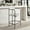 White/Black, variant on Safavieh Andrean Modern Mid Back Metal and Fabric Stools, White/Black