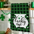 thumbnail image 5 of Lwlmwt 66x45cm Kitchen Towel,Patrick's Day Dish Towels,Green Lucky Clovers Towel,Green Buffalo Plaid Decoration Hand Towels,for Bathroom Kitchen Baking, 5 of 5