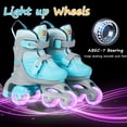 thumbnail image 5 of YYW 2-in-1 Roller Skates for Kids, Quad & Inline Skates with Light-up-Wheel,Adjustable Size(Blue,S), 5 of 10