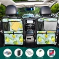thumbnail image 5 of Lemons leaves blue background pattern Car Seat Back Kick Protectors,205 Pack Kick Mats with Storage Pockets for Vehicles to Protect from Dirt, Mud & Scratches, 5 of 5