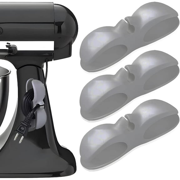 Cord Organizer for Appliances, 3 Pack Cord Wrapper for Appliances, Kitchen Appliance Cord Winder Compatible with Stand Mixer, Air Fryer, Coffee Maker, Toaster (Grey)