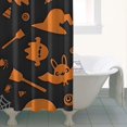 thumbnail image 4 of Trick or Treat Halloween Pattern Shower Curtain 36"x72" ,Bathroom Decorative Shower Curtains Set with 12 Hooks,Modern Waterproof Washable Shower Curtain, 4 of 6
